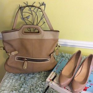 Jessica Simpson nude patent heels size 8m/38